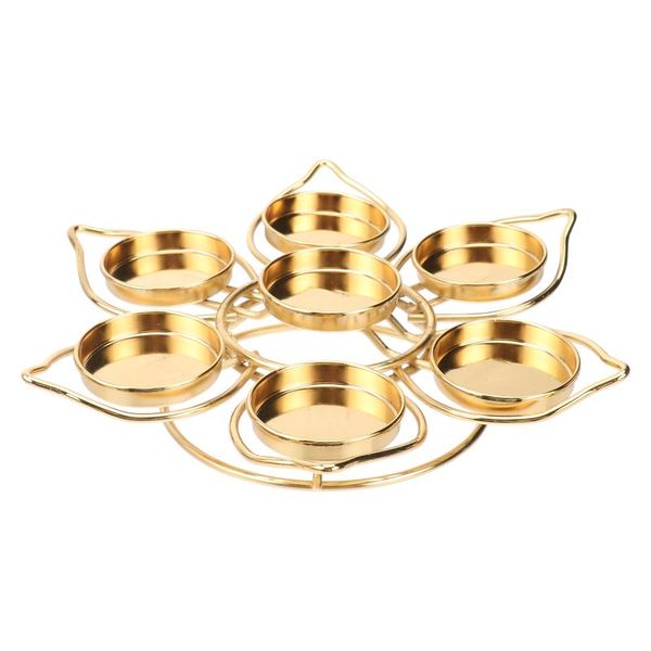 candle holders 1pc candlestick holder decoration pedestal (golden)