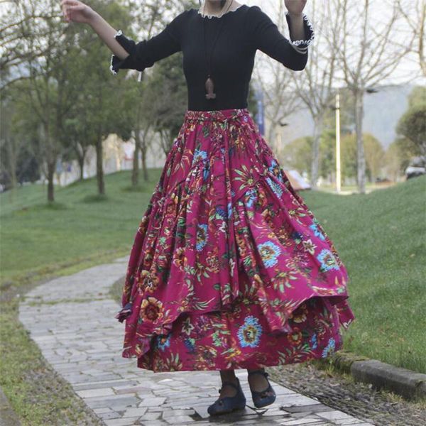 skirts vintage elegant chic hippie women floral print high elastic waist beach bohemian skirt ladies midi a-line big swing, Black
skirts vintage elegant chic hippie women floral print high elastic waist beach bohemian skirt ladies midi a-line big swing, Black