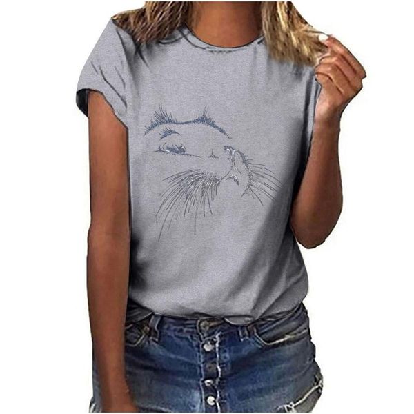 women's t-shirt t-shirts 2021 fashion casual animal print o-neck loose short sleeve pullover camisetas de mujer, White
women's t-shirt t-shirts 2021 fashion casual animal print o-neck loose short sleeve pullover camisetas de mujer, White
