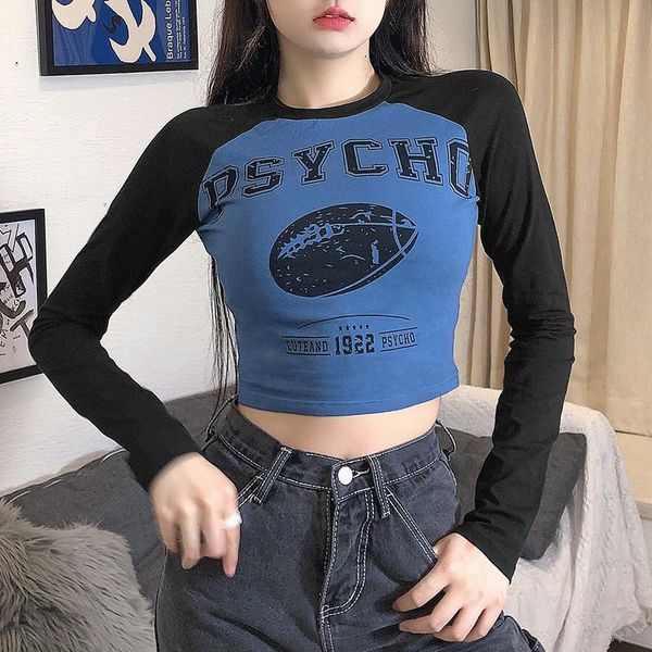 women t-shirt long sleeve crop casual crewneck graphic letter print slim fit raglan female ladies shirts, White
women t-shirt long sleeve crop casual crewneck graphic letter print slim fit raglan female ladies shirts, White