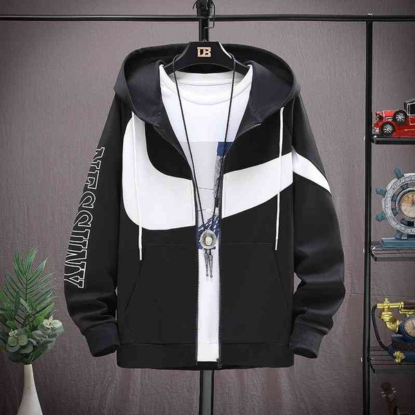 youth men's hooded clothes junior high school students' sweater jacket boys' spring coat, Black
youth men's hooded clothes junior high school students' sweater jacket boys' spring coat, Black