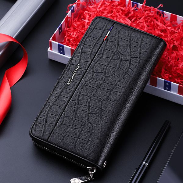 leather large capacity mens wallet long business multi function card holder fashion high grade coin zipper purse handbag, Brown;gray
leather large capacity mens wallet long business multi function card holder fashion high grade coin zipper purse handbag, Brown;gray