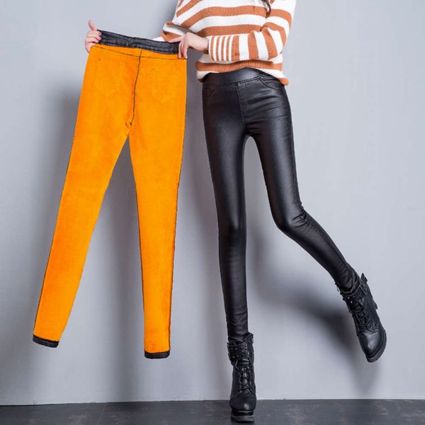 2020 new autumn and winter matte leather women's outer wear plush thickened leggings high waist frosted tight warm cotton pants, Black;white
2020 new autumn and winter matte leather women's outer wear plush thickened leggings high waist frosted tight warm cotton pants, Black;white