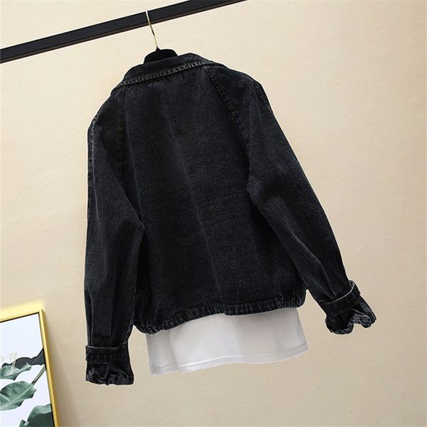 autumn new fashion denim women long sleeve elastic waist jeans jacket coat female loose blue black outerwear streetwear f2lv, Black;brown
autumn new fashion denim women long sleeve elastic waist jeans jacket coat female loose blue black outerwear streetwear f2lv, Black;brown