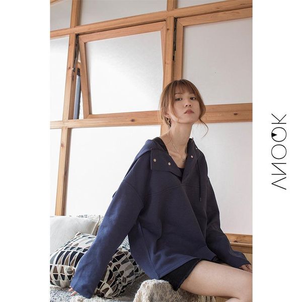 women's hoodies & sweatshirts 2021 spring and autumn solid color loose dark buckle hooded women, Black
women's hoodies & sweatshirts 2021 spring and autumn solid color loose dark buckle hooded women, Black