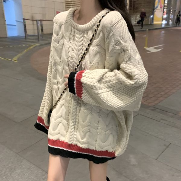 2021 korean streetwear loose lazy sweater women autumn winter knitwear fashion casual oversized knitted pullover pull femme new dtvt, White;black
2021 korean streetwear loose lazy sweater women autumn winter knitwear fashion casual oversized knitted pullover pull femme new dtvt, White;black