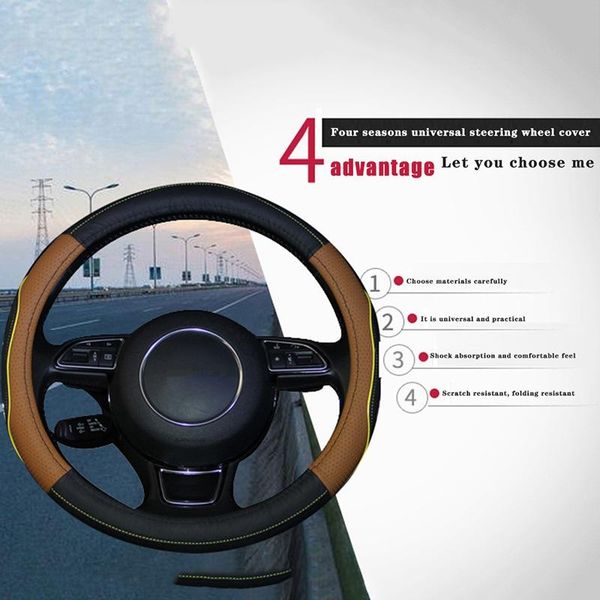steering wheel covers car product automobile cover leather four seasons wear resistant anti slip breathable
steering wheel covers car product automobile cover leather four seasons wear resistant anti slip breathable