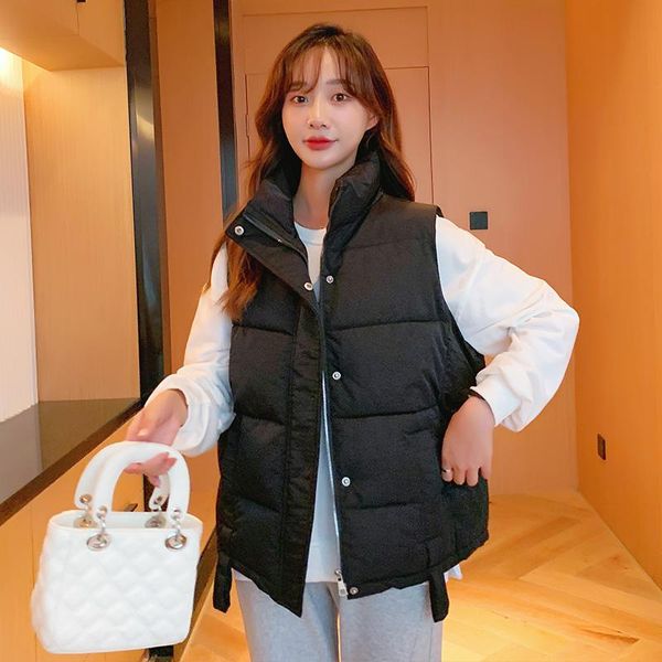 women's vests kuyomens women winter short vest cotton padded jacket sleeveless female waistcoat, Black;white
women's vests kuyomens women winter short vest cotton padded jacket sleeveless female waistcoat, Black;white