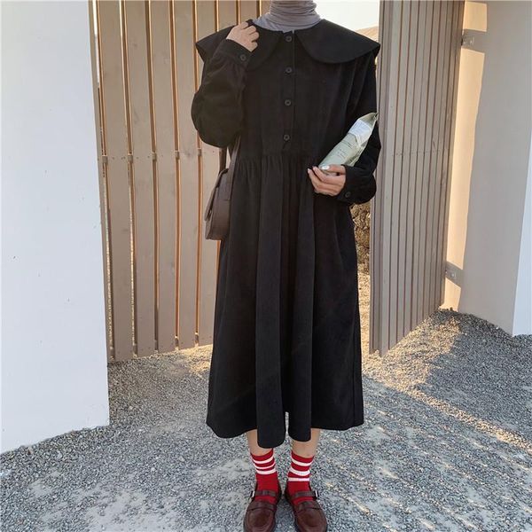 casual dresses women's japanese harajuku ulzzang vintage corduroy doll collar dress female korean kawaii cute clothing for women, Black;gray
casual dresses women's japanese harajuku ulzzang vintage corduroy doll collar dress female korean kawaii cute clothing for women, Black;gray
