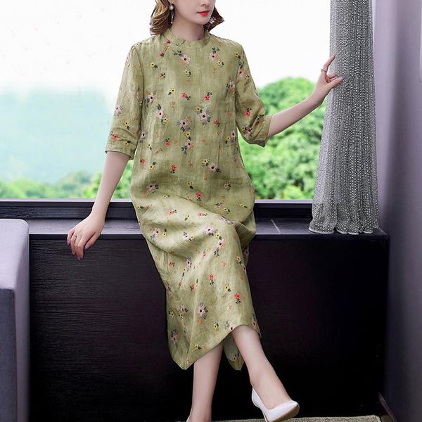 casual dresses 2021 summer vintage floral ramie chinese style midi dress loose 4xl plus size women elegant bodycon party vestidos, Black;gray
casual dresses 2021 summer vintage floral ramie chinese style midi dress loose 4xl plus size women elegant bodycon party vestidos, Black;gray