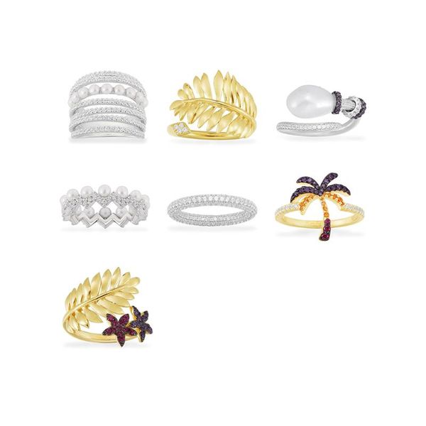 cluster rings 2021 summer exquisite pearl undulating pattern colorful palm tree ring series female fashion prom jewelry, Golden;silver
cluster rings 2021 summer exquisite pearl undulating pattern colorful palm tree ring series female fashion prom jewelry, Golden;silver