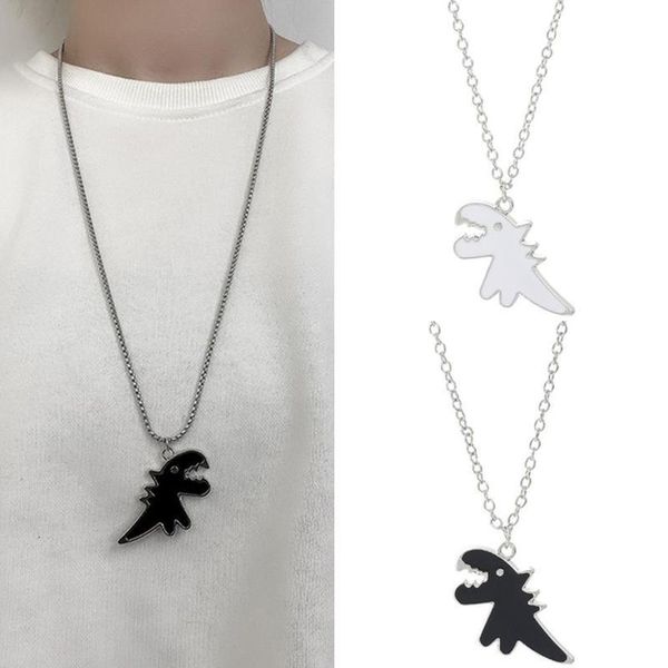 pendant necklaces hip hop dinosaur black white chunky necklace for women titanium cartoon animal summer couple jewelry, Silver
pendant necklaces hip hop dinosaur black white chunky necklace for women titanium cartoon animal summer couple jewelry, Silver