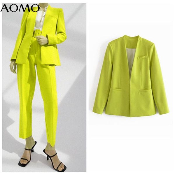women's suits & blazers aomo women 2021 fashion solid blazer coat vintage long sleeve female elegant outerwear chic qn165a, White;black
women's suits & blazers aomo women 2021 fashion solid blazer coat vintage long sleeve female elegant outerwear chic qn165a, White;black