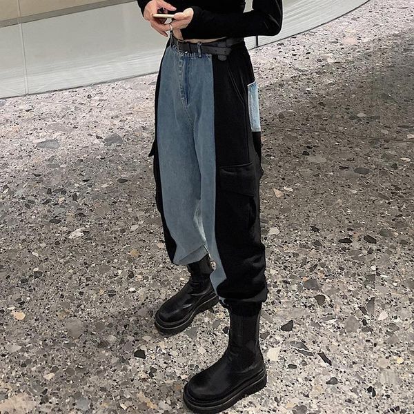 2021 new tall-waisted trousers of the vintage female cargo brim breech slimming in a straight line down black, blue seam harlan stocking jea
2021 new tall-waisted trousers of the vintage female cargo brim breech slimming in a straight line down black, blue seam harlan stocking jea