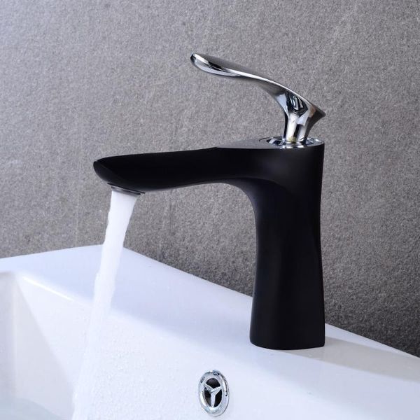 bathroom sink faucets black and chrome single handle cold switch water mixer taps wash basin deck mounted
bathroom sink faucets black and chrome single handle cold switch water mixer taps wash basin deck mounted
