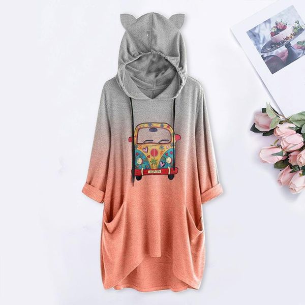 women's hoodies & sweatshirts 40# christmas car print hooded hoodie women mid-length sleeves cute ear pullover sweatshirt casual gradie, Black
women's hoodies & sweatshirts 40# christmas car print hooded hoodie women mid-length sleeves cute ear pullover sweatshirt casual gradie, Black