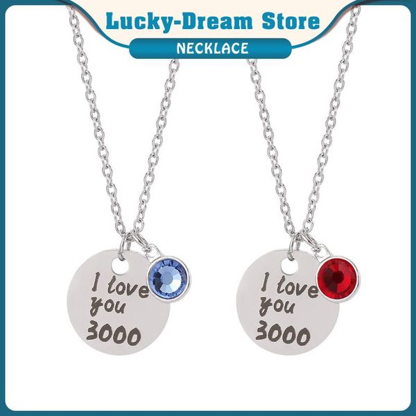 pendant necklaces i love you 3000 sweet confessions lovers necklace fashion collar chain blue red crystal choker stainless steel jewelry, Silver
pendant necklaces i love you 3000 sweet confessions lovers necklace fashion collar chain blue red crystal choker stainless steel jewelry, Silver