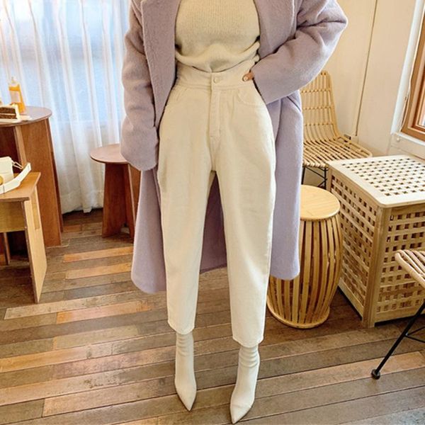 women's jeans women harem pants fashion high waist loose white denim female buttons trousers spring 2021 streetwear, Blue
women's jeans women harem pants fashion high waist loose white denim female buttons trousers spring 2021 streetwear, Blue