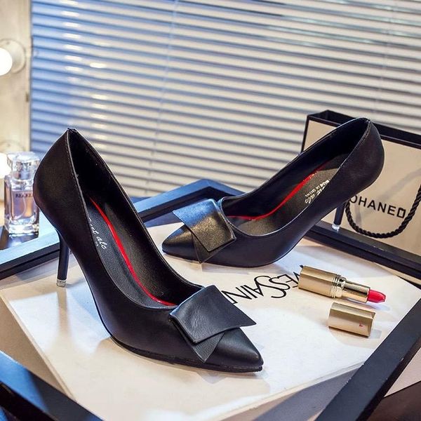 dress shoes autumn pointed thin heel high heels small fresh women's fashion wild red single elegant pumps wedding, Black
dress shoes autumn pointed thin heel high heels small fresh women's fashion wild red single elegant pumps wedding, Black