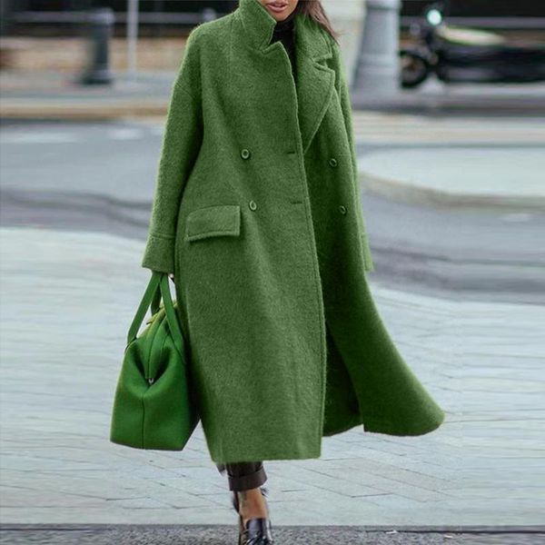 women's wool & blends fashion winter jacket double breasted long coat solid color korean slim female woolen plus size #t3g, Black
women's wool & blends fashion winter jacket double breasted long coat solid color korean slim female woolen plus size #t3g, Black