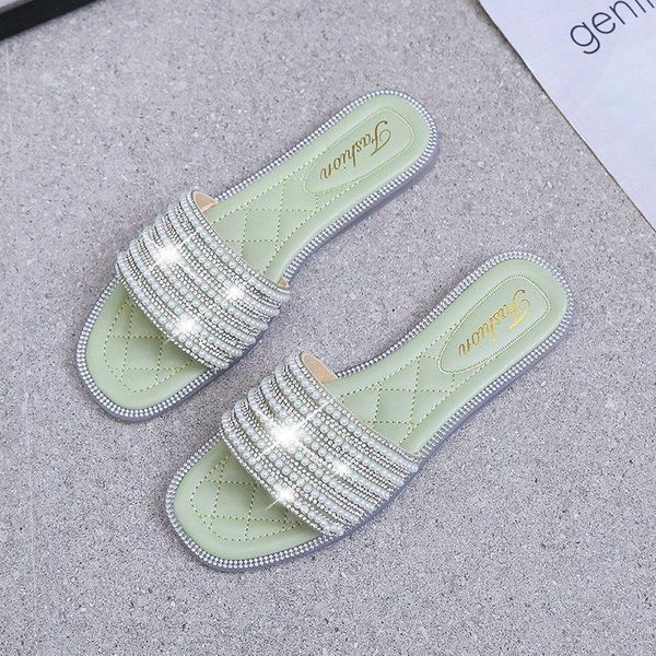 the new fashion spring 2021 pearl sandal with soft soles, Black 
the new fashion spring 2021 pearl sandal with soft soles, Black