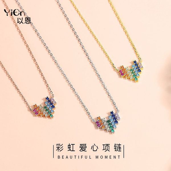 sterling silver 925 rainbow love necklace female ins small fresh korean pendant gift
sterling silver 925 rainbow love necklace female ins small fresh korean pendant gift