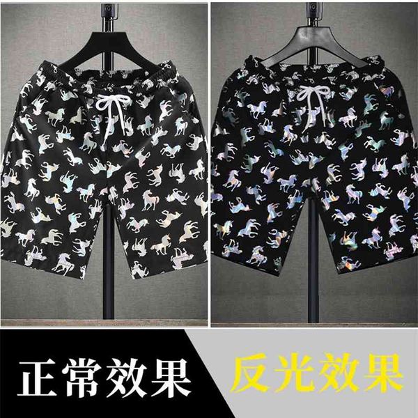 summer net red shorts men's casual capris fashion brand loose thin beach pants, White;black
summer net red shorts men's casual capris fashion brand loose thin beach pants, White;black