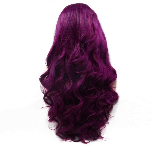 women's dyed long curly hair front lace wig color big wave chemical fiber high temperature silk hand woven t purple, Black;brown
women's dyed long curly hair front lace wig color big wave chemical fiber high temperature silk hand woven t purple, Black;brown