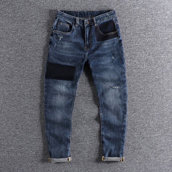 2021 new arrival contrast patch cat's whisker jeans men's four seasons versatile youth slim pants trouser 0908 a6ur, White;black
2021 new arrival contrast patch cat's whisker jeans men's four seasons versatile youth slim pants trouser 0908 a6ur, White;black