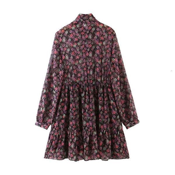2021 floral print chiffon mini women bow tie neck sleeve elegant ladies es beach plus size b28g, Black;gray
2021 floral print chiffon mini women bow tie neck sleeve elegant ladies es beach plus size b28g, Black;gray