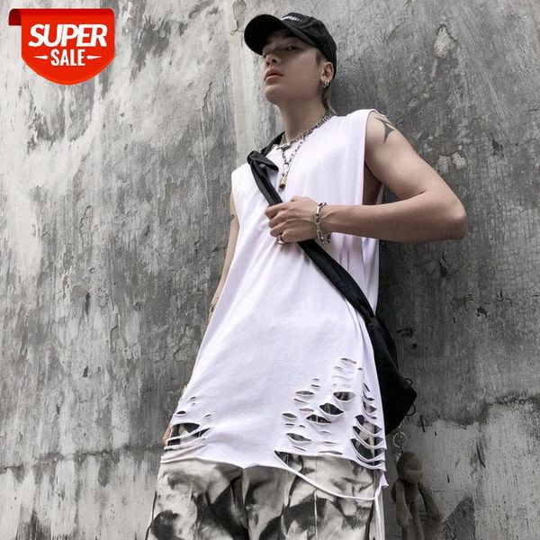 men's cotton vest with ripped hem and damaged mid-length loose sleeveless t-shirt #mo5i, White;black
men's cotton vest with ripped hem and damaged mid-length loose sleeveless t-shirt #mo5i, White;black