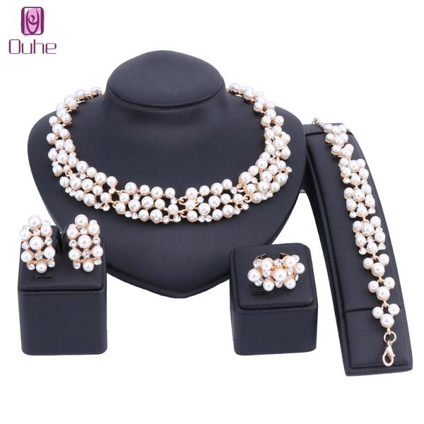 earrings & necklace bridal gift nigerian wedding brand jewelry set wholesale fashion simulated pearl dubai gold women design, Silver
earrings & necklace bridal gift nigerian wedding brand jewelry set wholesale fashion simulated pearl dubai gold women design, Silver