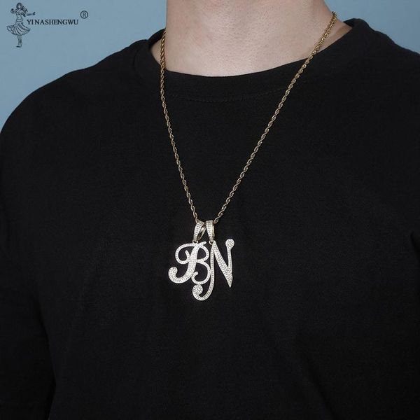 pendant necklaces gold color cursive letter charm men's women fashion hip hop rock jewelry accessories with rope chain necklace, Silver
pendant necklaces gold color cursive letter charm men's women fashion hip hop rock jewelry accessories with rope chain necklace, Silver