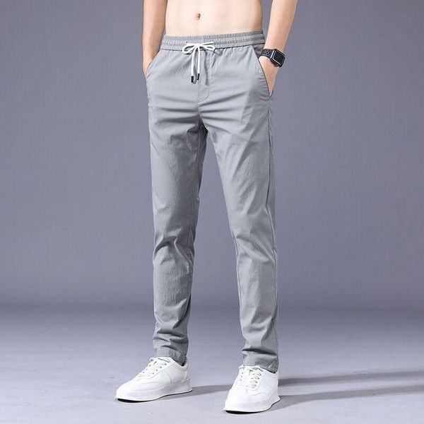 men's pants han edition tide elastic waist slacks in spring and summer, Black
men's pants han edition tide elastic waist slacks in spring and summer, Black