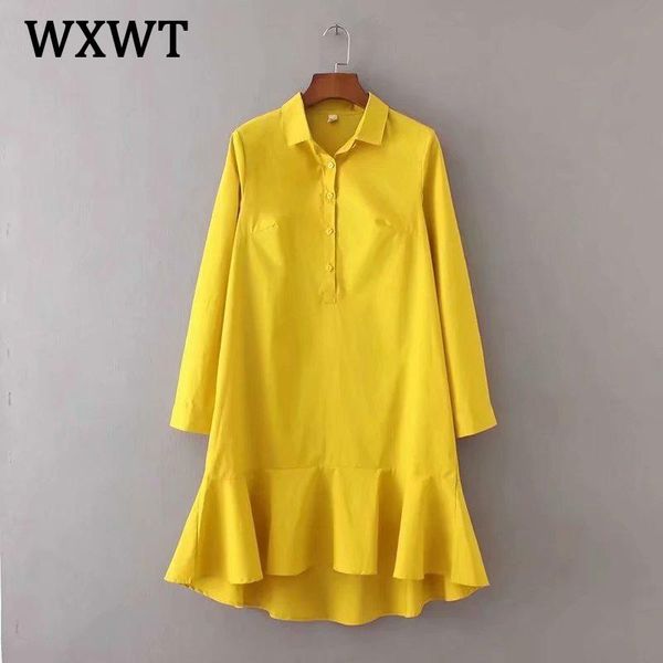 wxwt new women solid shirt fishtail dress 2021 autumn chic button long sleeve ladies tmperament mini dresses st9657, Black;gray
wxwt new women solid shirt fishtail dress 2021 autumn chic button long sleeve ladies tmperament mini dresses st9657, Black;gray