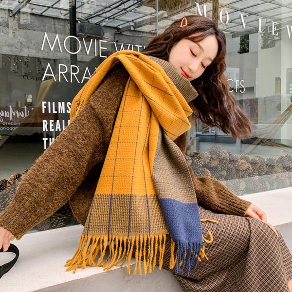 hats, scarves & gloves sets scarf women autumn and winter imitation cashmere plaid gradient korean long thick warm muffler dual-use big shaw, Blue;gray
hats, scarves & gloves sets scarf women autumn and winter imitation cashmere plaid gradient korean long thick warm muffler dual-use big shaw, Blue;gray