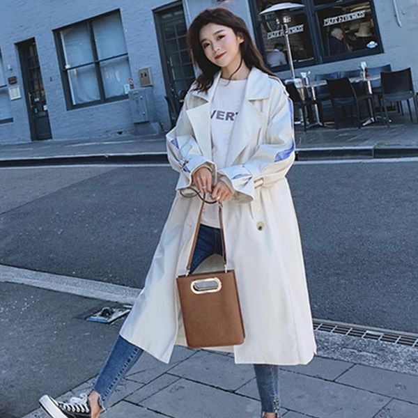 women's trench coats temperament mid-length windbreaker womens 2021 spring autumn fashion loose retro all-match elegant woman windbreak, Tan;black
women's trench coats temperament mid-length windbreaker womens 2021 spring autumn fashion loose retro all-match elegant woman windbreak, Tan;black