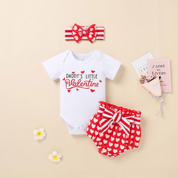 2021 summer newborn baby girls valentine romper bowknot shorts red love printing sequins outfits 3pcs summer cute set, White
2021 summer newborn baby girls valentine romper bowknot shorts red love printing sequins outfits 3pcs summer cute set, White