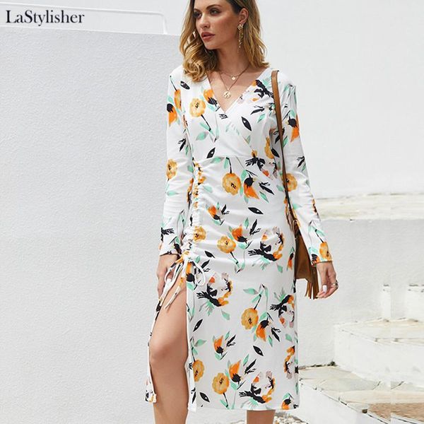 casual dresses fashion summer autumn dress 2021 women deep v neck split floral printed midi ladies black white beach party, Black;gray
casual dresses fashion summer autumn dress 2021 women deep v neck split floral printed midi ladies black white beach party, Black;gray