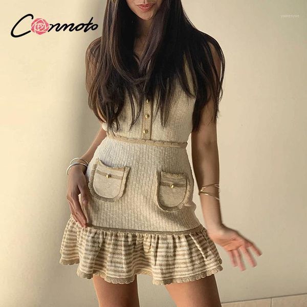 casual dresses conmoto v-neck ruffled women sweater dress sleeveless pocket female knitted stripe splicing fall ladies mini, Black;gray
casual dresses conmoto v-neck ruffled women sweater dress sleeveless pocket female knitted stripe splicing fall ladies mini, Black;gray