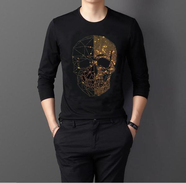 2021 new mens casual tshirt fitness men rhinestones black long shirts qyb0, White;black
2021 new mens casual tshirt fitness men rhinestones black long shirts qyb0, White;black