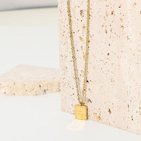 pendant necklaces 18k gold plated stainless steel necklace for women mini square good luck chokers gifts, Silver
pendant necklaces 18k gold plated stainless steel necklace for women mini square good luck chokers gifts, Silver