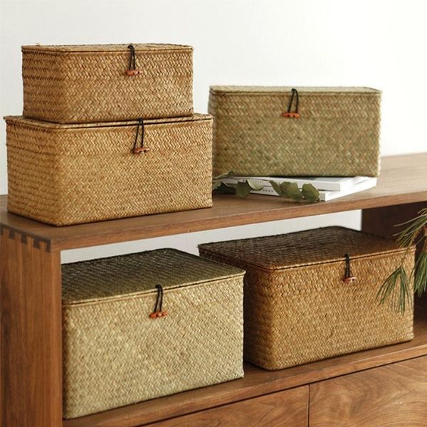 storage baskets woven seaweed simple durable box with lid household organize hand-woven laundry
storage baskets woven seaweed simple durable box with lid household organize hand-woven laundry
