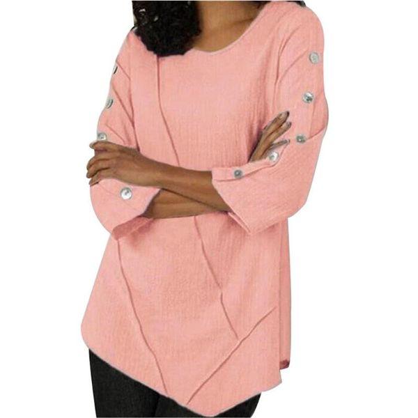 women button chiffon shirt blouse long sleeve round neck casual summer tc21, White
women button chiffon shirt blouse long sleeve round neck casual summer tc21, White