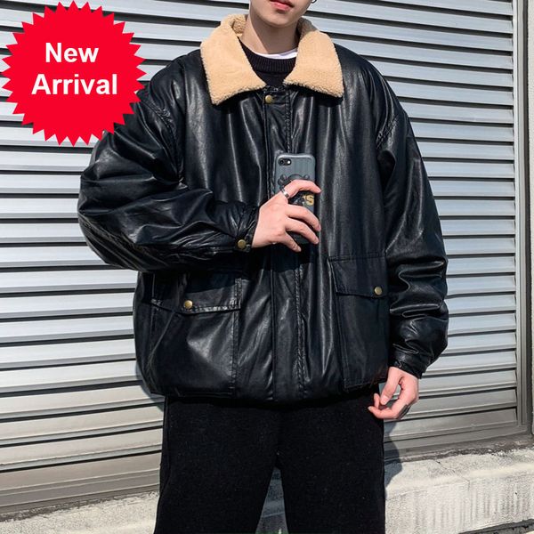 winter thick leather men's warm fashion lamb hair motorcycle jackets mens streetwear loose hip-hop bomber jacket men, Black;brown
winter thick leather men's warm fashion lamb hair motorcycle jackets mens streetwear loose hip-hop bomber jacket men, Black;brown