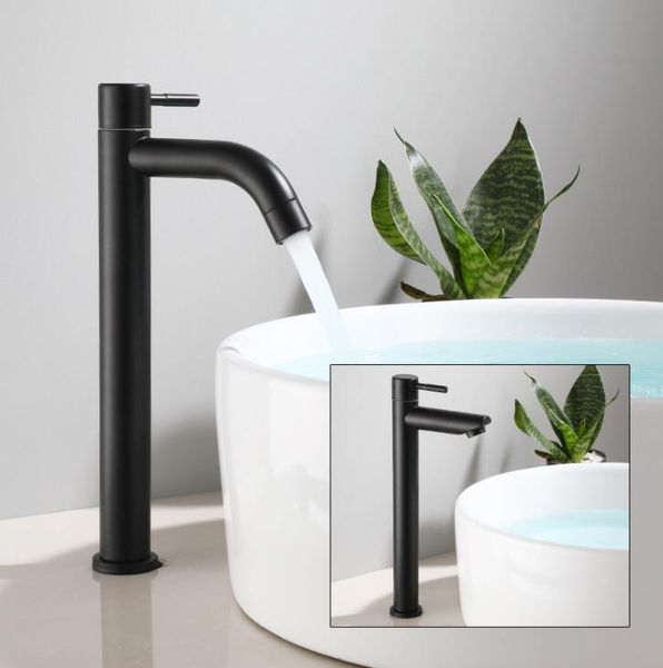 bathroom sink faucets black stainless steel single cold faucet paint operation basin tap high 304
bathroom sink faucets black stainless steel single cold faucet paint operation basin tap high 304
