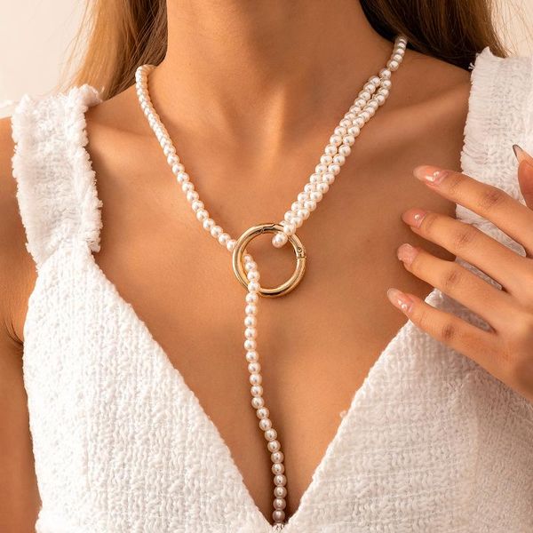 pendant necklaces lacteo vintage metal big circle clavicle chain choker necklace bohemian round imitation pearl long tassel, Silver
pendant necklaces lacteo vintage metal big circle clavicle chain choker necklace bohemian round imitation pearl long tassel, Silver