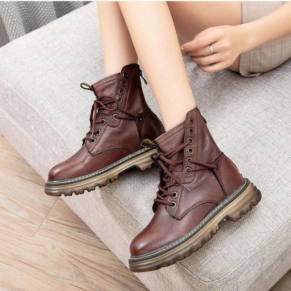 boots yourseason retro ladies genuine leather 2021 round toe sewing handmade fashion platform female leisure lace-up shoes zip, Black
boots yourseason retro ladies genuine leather 2021 round toe sewing handmade fashion platform female leisure lace-up shoes zip, Black
