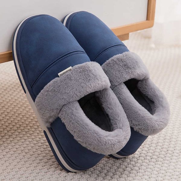 slippers winter men waterproof pu leather platform velvet fur warm home for soft comfy shoes male ngr1, Black
slippers winter men waterproof pu leather platform velvet fur warm home for soft comfy shoes male ngr1, Black