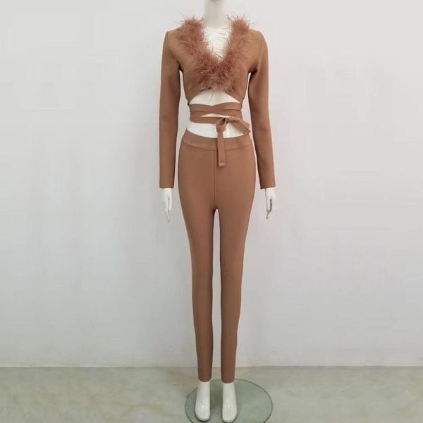 women's two piece pants 2021 women clothing set long sleeve feather bodycon bandage pieces celebrity high street party, White
women's two piece pants 2021 women clothing set long sleeve feather bodycon bandage pieces celebrity high street party, White
